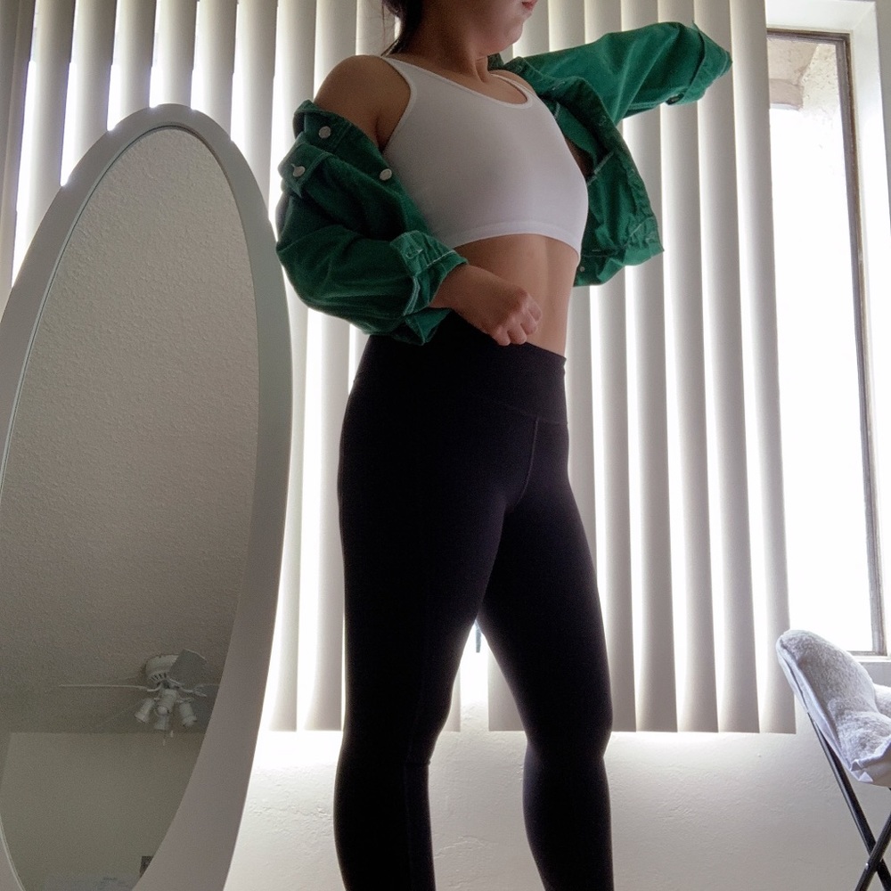 TOP SHOP CROP GREEN DENIM JACKET